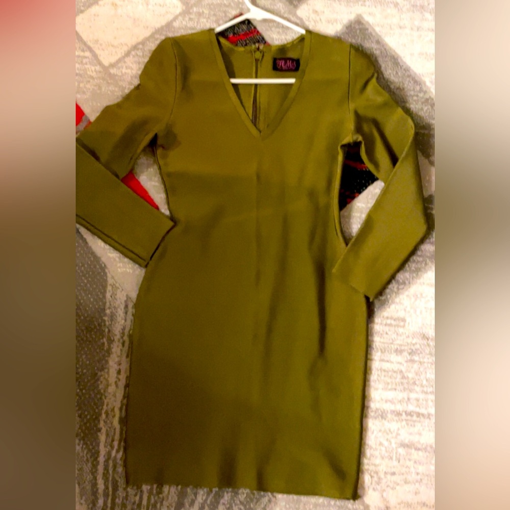 Green bandage dress